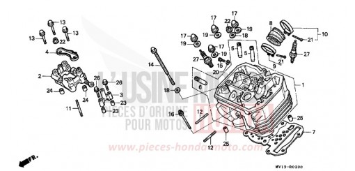 V. ZYLINDERKOPF XRV750N de 1992